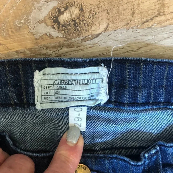 Current / Elliott The Stiletto Subtle Stripe Skinny Leg Jeans - Picture 6 of 9